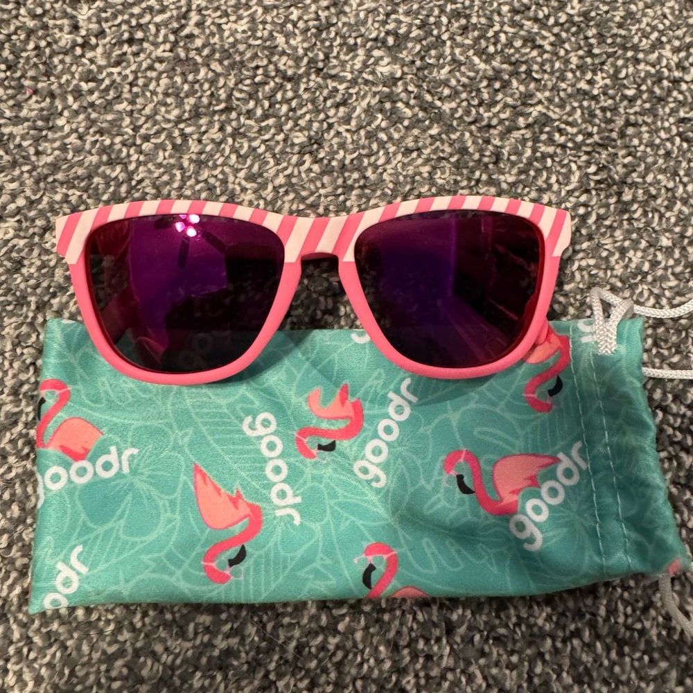 Goodr Pink Striped Sunglasses
